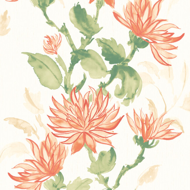 Dutch Wallcoverings Dutch Wallcoverings - Hanashi - Kiku Coral - Vliesbehang - 10m x 50cm - HAN50129W