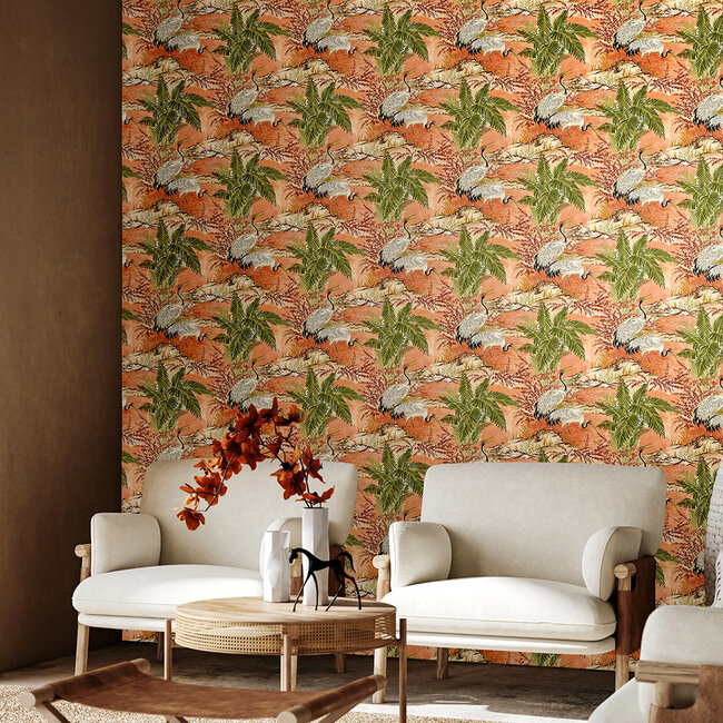 Dutch Wallcoverings Dutch Wallcoverings - Hanashi - Kansho Cinnamon - Vliesbehang - 10m x 50cm - HAN50132W