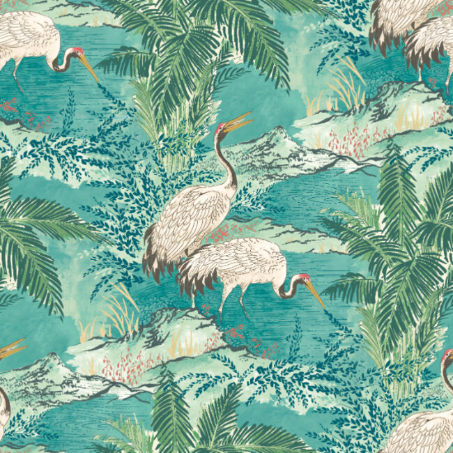 Dutch Wallcoverings Dutch Wallcoverings - Hanashi - Kansho Lagoon - Vliesbehang - 10m x 50cm - HAN50133W