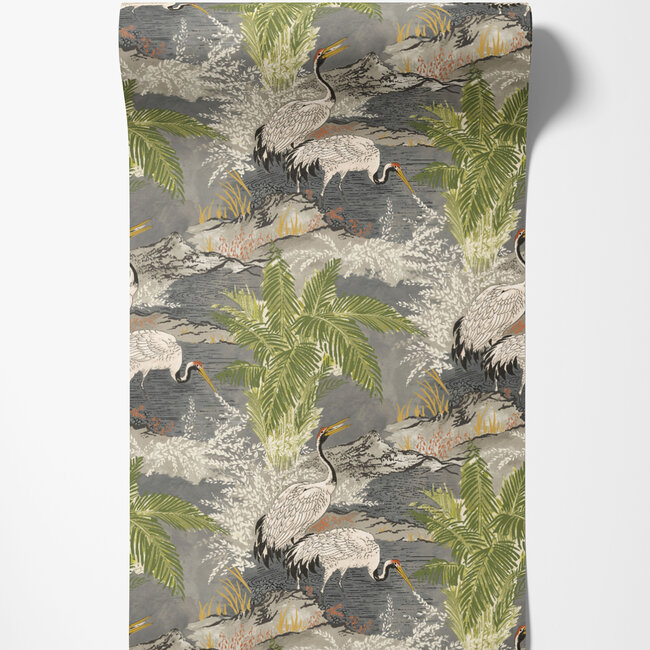 Dutch Wallcoverings Dutch Wallcoverings - Hanashi - Kansho Platinum - Vliesbehang - 10m x 50cm - HAN50135W