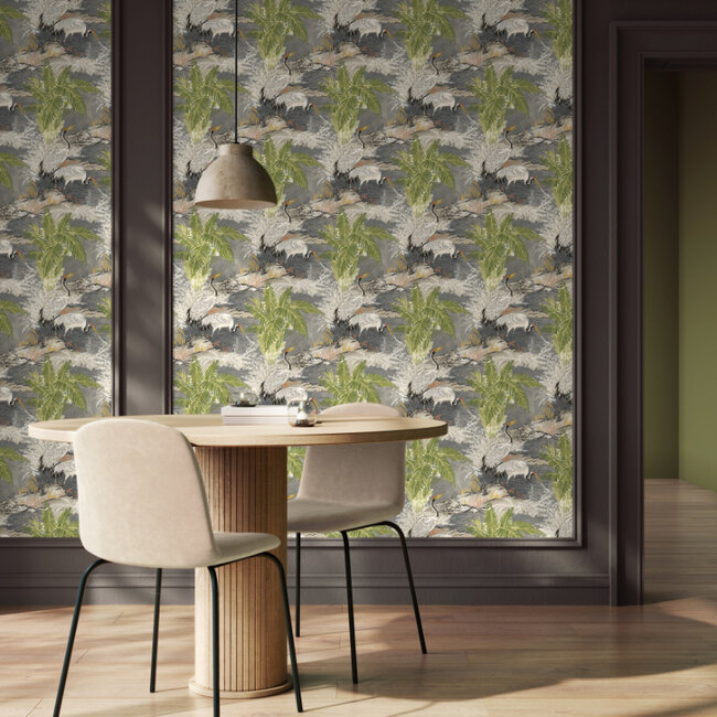 Dutch Wallcoverings Dutch Wallcoverings - Hanashi - Kansho Platinum - Vliesbehang - 10m x 50cm - HAN50135W