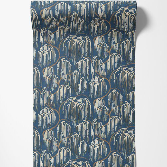 Dutch Wallcoverings Dutch Wallcoverings - Hanashi - Shizu Cobalt - Vliesbehang - 10m x 50cm - HAN50139W