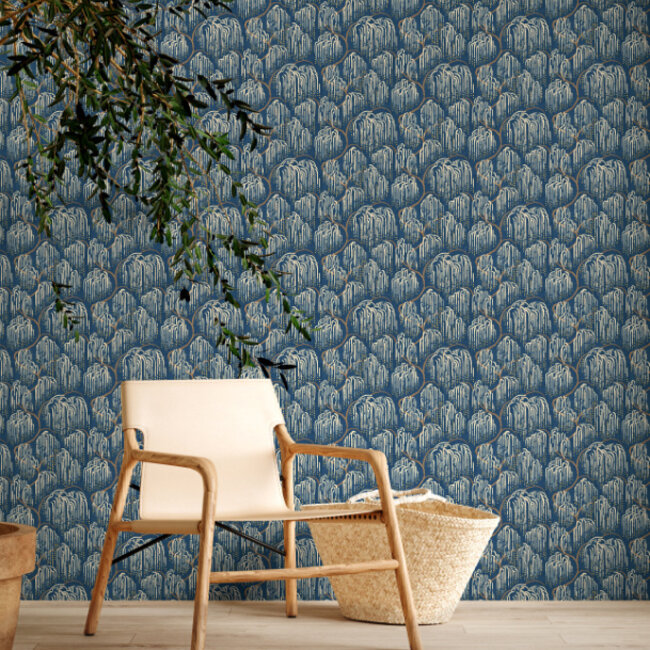 Dutch Wallcoverings Dutch Wallcoverings - Hanashi - Shizu Cobalt - Vliesbehang - 10m x 50cm - HAN50139W