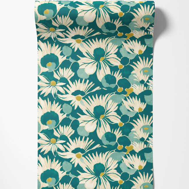 Dutch Wallcoverings Dutch Wallcoverings - Hanashi - Suiren Peacock - Vliesbehang - 10m x 50cm - HAN50144W