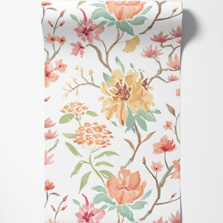 Dutch Wallcoverings Dutch Wallcoverings - Hanashi - Saku Linen & Apricot - HAN50147W