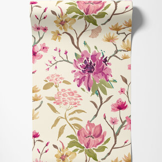 Dutch Wallcoverings Dutch Wallcoverings - Hanashi - Saku Vintage Plum - HAN50148W