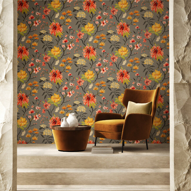 Dutch Wallcoverings Dutch Wallcoverings - Hanashi - Saku Spice Mix - Vliesbehang - 10m x 50cm - HAN50151W