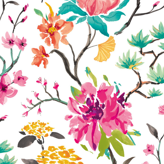 Dutch Wallcoverings Dutch Wallcoverings - Hanashi - Saku Cherry Blossom - Vliesbehang - 10m x 50cm - HAN50153W