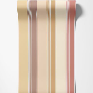 Dutch Wallcoverings Dutch Wallcoverings - FC Laid Bare- Multi Stripe Amber Mix - LBK50129W
