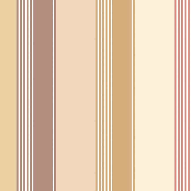 Dutch Wallcoverings Dutch Wallcoverings - FC Laid Bare- Multi Stripe Amber Mix - Vliesbehang - 10m x 50cm - LBK50129W