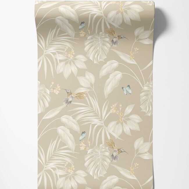 Dutch Wallcoverings Dutch Wallcoverings - FC Laid Bare- Hummingbird Straw - Vliesbehang - 10m x 50cm - LBK50106W