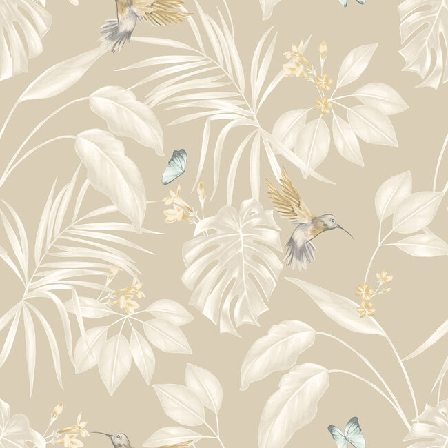 Dutch Wallcoverings Dutch Wallcoverings - FC Laid Bare- Hummingbird Straw - Vliesbehang - 10m x 50cm - LBK50106W