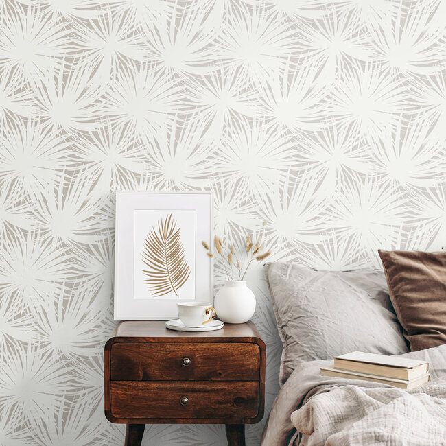 Dutch Wallcoverings Dutch Wallcoverings - FC Laid Bare- Palm Silhouette Cloud - Vliesbehang - 10m x 50cm - LBK50111W