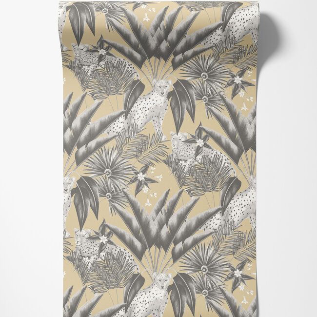 Dutch Wallcoverings Dutch Wallcoverings - FC Laid Bare- Jungle Cheetah Toffee - Vliesbehang - 10m x 50cm - LBK50126W
