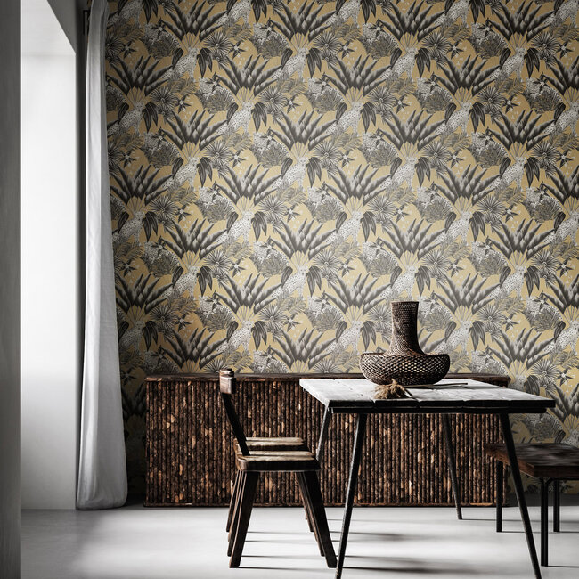 Dutch Wallcoverings Dutch Wallcoverings - FC Laid Bare- Jungle Cheetah Toffee - Vliesbehang - 10m x 50cm - LBK50126W