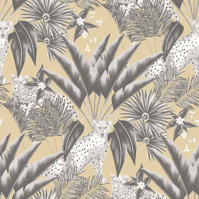 Dutch Wallcoverings Dutch Wallcoverings - FC Laid Bare- Jungle Cheetah Toffee - Vliesbehang - 10m x 50cm - LBK50126W