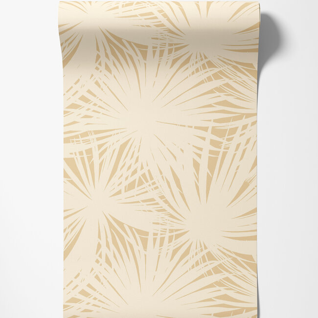 Dutch Wallcoverings Dutch Wallcoverings - FC Laid Bare- Palm Silhouette Peanut - Vliesbehang - 10m x 50cm - LBK50128W