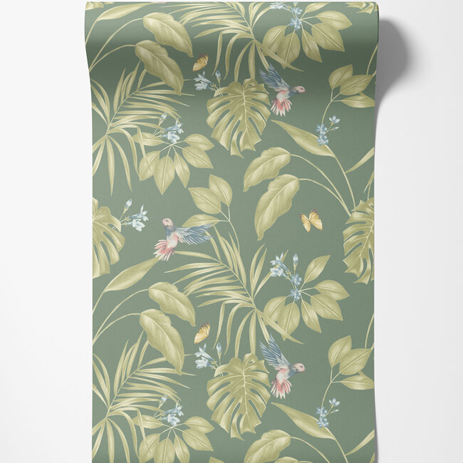 Dutch Wallcoverings Dutch Wallcoverings - FC Laid Bare- Hummingbird Forest - Vliesbehang - 10m x 50cm - LBK50147W