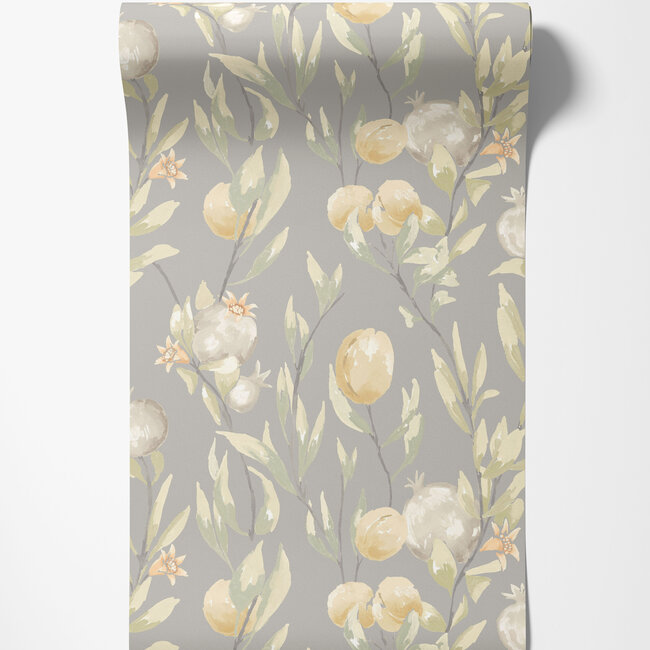 Dutch Wallcoverings Dutch Wallcoverings - FC Laid Bare- Pomegranate Trail Seal - Vliesbehang - 10m x 50cm - LBK50110W