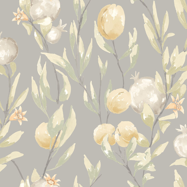 Dutch Wallcoverings Dutch Wallcoverings - FC Laid Bare- Pomegranate Trail Seal - Vliesbehang - 10m x 50cm - LBK50110W