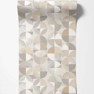 Dutch Wallcoverings Dutch Wallcoverings - FC Laid Bare- Orb Fossil - LBK50115W