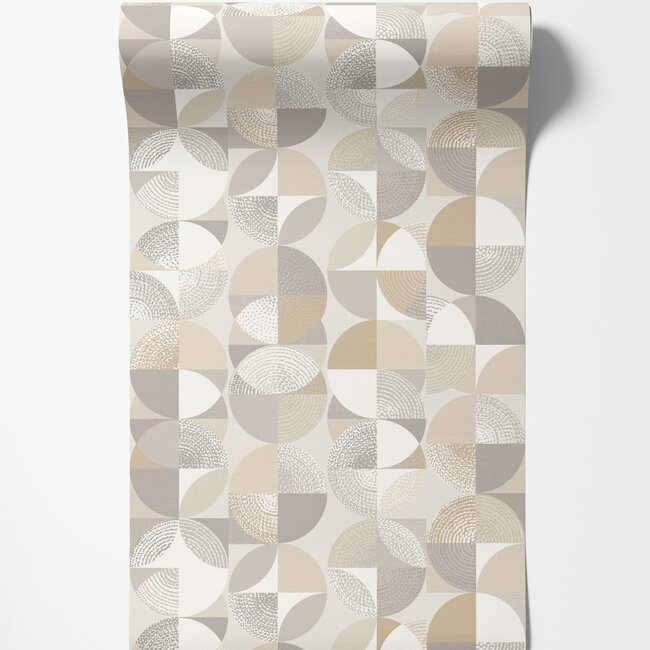 Dutch Wallcoverings Dutch Wallcoverings - FC Laid Bare- Orb Fossil - Vliesbehang - 10m x 50cm - LBK50115W