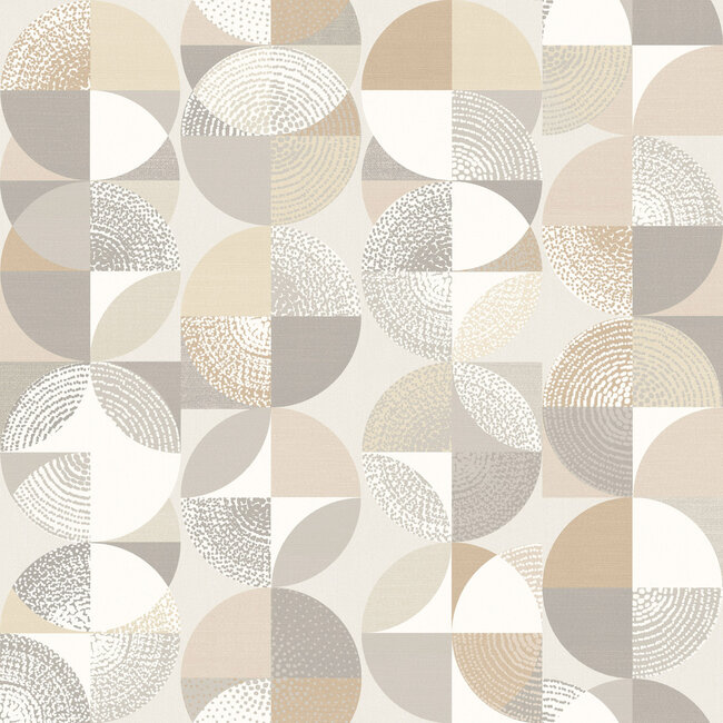 Dutch Wallcoverings Dutch Wallcoverings - FC Laid Bare- Orb Fossil - Vliesbehang - 10m x 50cm - LBK50115W