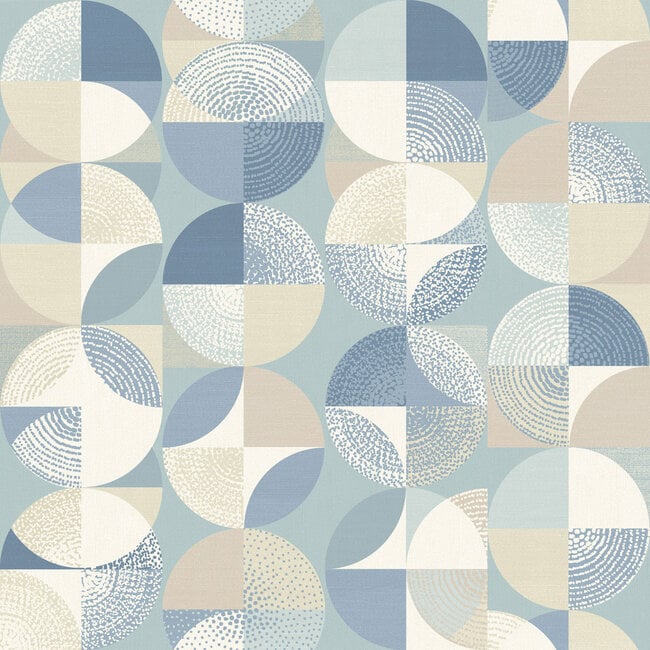 Dutch Wallcoverings Dutch Wallcoverings - FC Laid Bare- Orb Copenhagen Blue - Vliesbehang - 10m x 50cm - LBK50162W