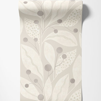 Dutch Wallcoverings Dutch Wallcoverings - FC Laid Bare- Berry Dot Dove - LBK50118W