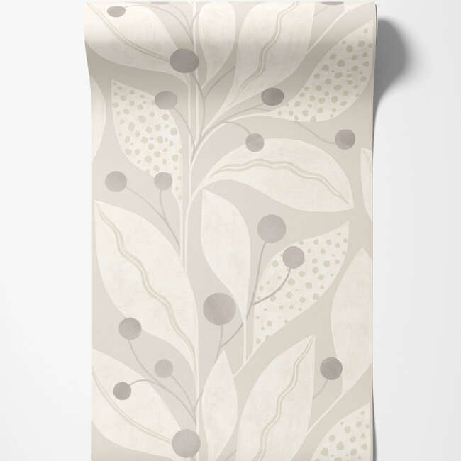 Dutch Wallcoverings Dutch Wallcoverings - FC Laid Bare- Berry Dot Dove - Vliesbehang - 10m x 50cm - LBK50118W