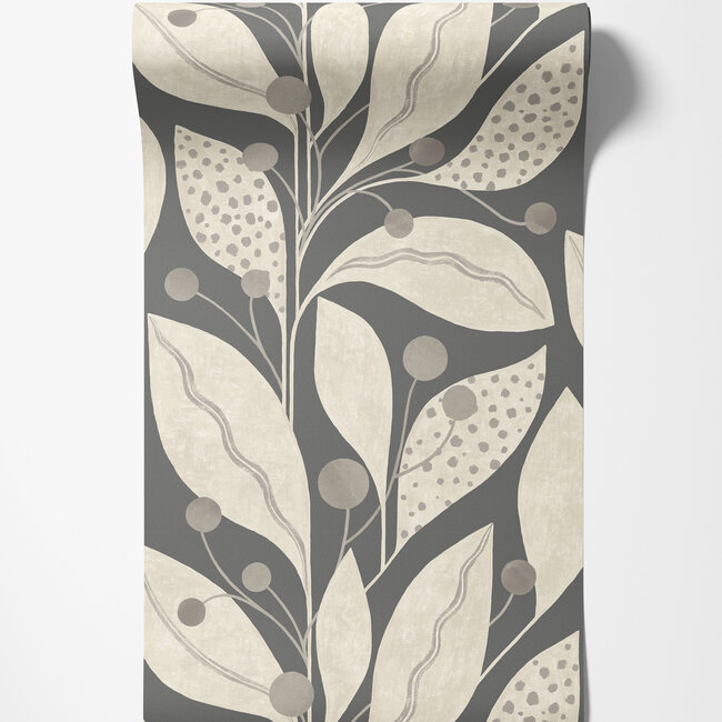 Dutch Wallcoverings Dutch Wallcoverings - FC Laid Bare- Berry Dot Carbon - Vliesbehang - 10m x 50cm - LBK50119W