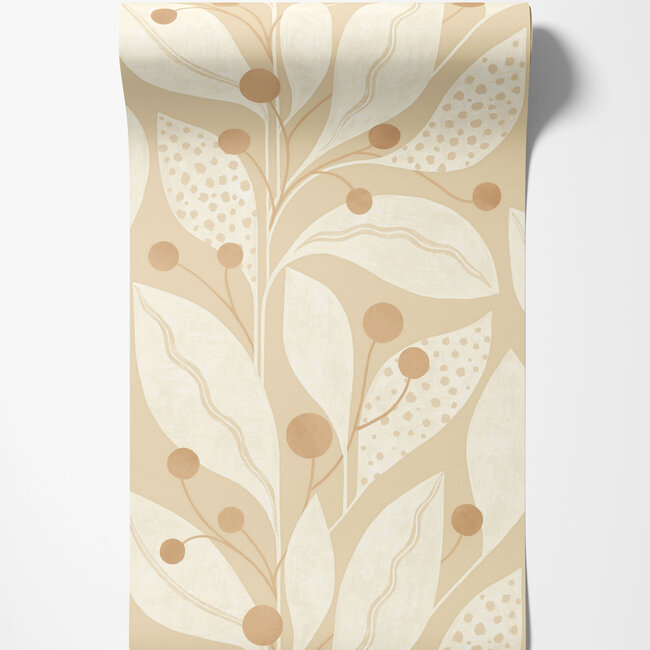 Dutch Wallcoverings Dutch Wallcoverings - FC Laid Bare- Berry Dot Shortbread - Vliesbehang - 10m x 50cm - LBK50132W