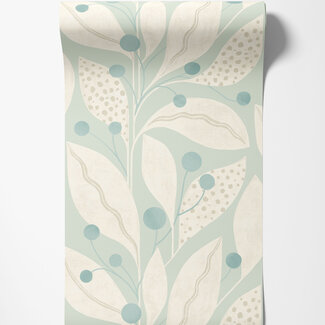 Dutch Wallcoverings Dutch Wallcoverings - FC Laid Bare- Berry Dot Duckegg - LBK50149W