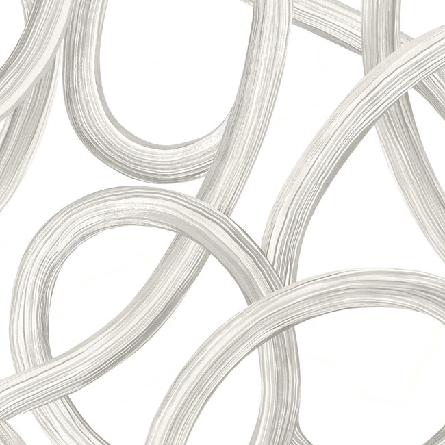 Dutch Wallcoverings Dutch Wallcoverings - FC Laid Bare- Twisted Geo Silver - Vliesbehang - 10m x 50cm - LBK50124W
