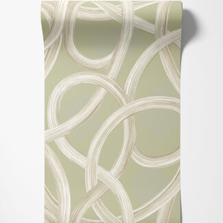 Dutch Wallcoverings Dutch Wallcoverings - FC Laid Bare- Twisted Geo Moss - LBK50142W