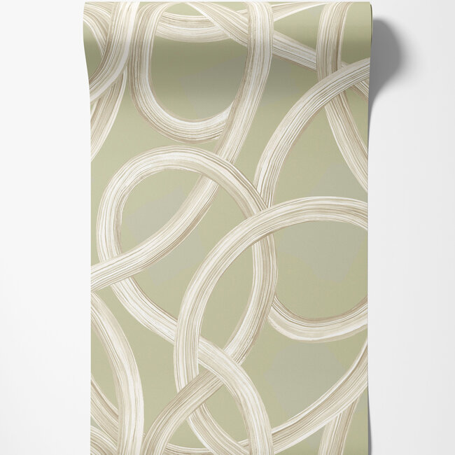 Dutch Wallcoverings Dutch Wallcoverings - FC Laid Bare- Twisted Geo Moss - Vliesbehang - 10m x 50cm - LBK50142W