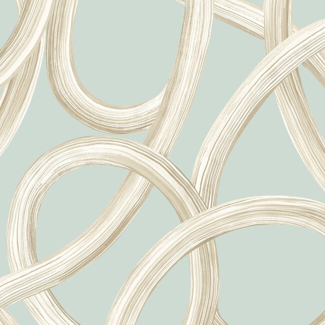 Dutch Wallcoverings Dutch Wallcoverings - FC Laid Bare- Twisted Geo Opal - Vliesbehang - 10m x 50cm - LBK50153W