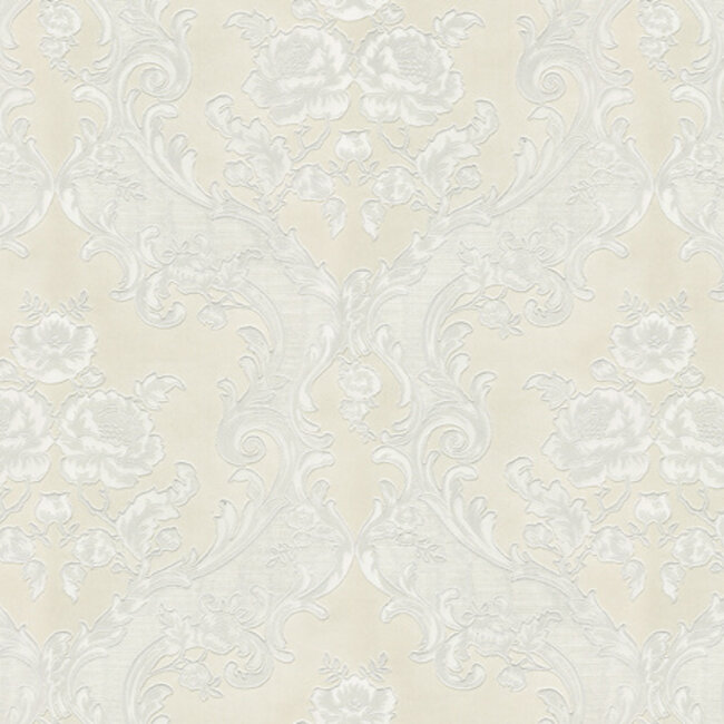 Dutch Wallcoverings Dutch Wallcoverings - FC New Tekko medaillon wit - Vliesbehang - 10m x 106cm - 20027