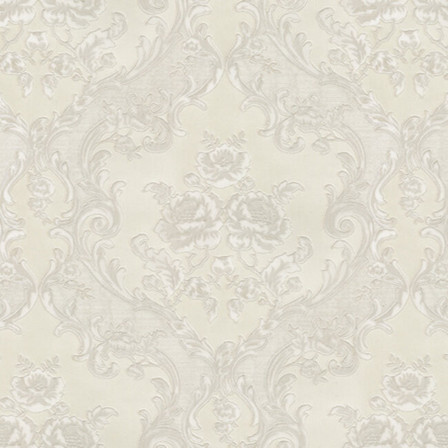 Dutch Wallcoverings Dutch Wallcoverings - FC New Tekko medaillon lichtgrijs - Vliesbehang - 10m x 106cm - 20029