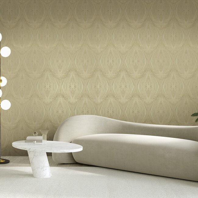 Dutch Wallcoverings Dutch Wallcoverings - FC New Tekko dessin beige - Vliesbehang - 10m x 106cm - 20043