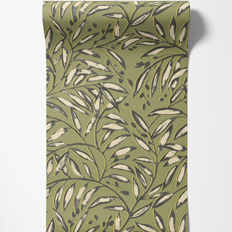 Dutch Wallcoverings Dutch Wallcoverings - FC Riches of Nature- Lorena Vine Olive - RON50110W