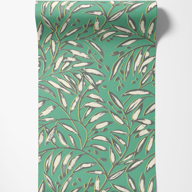 Dutch Wallcoverings Dutch Wallcoverings - FC Riches of Nature- Lorena Vine Emerald - Vliesbehang - 10m x 50cm - RON50111W