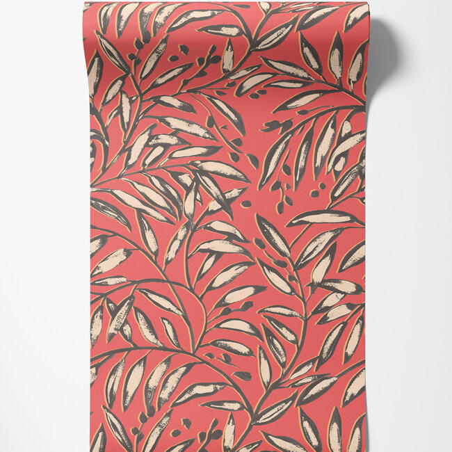 Dutch Wallcoverings Dutch Wallcoverings - FC Riches of Nature- Lorena Vine Candy Apple - Vliesbehang - 10m x 50cm - RON50114W