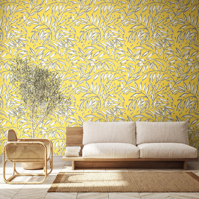 Dutch Wallcoverings Dutch Wallcoverings - FC Riches of Nature- Lorena Vine Sunshine - Vliesbehang - 10m x 50cm - RON50115W