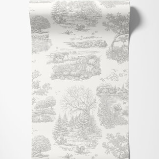 Dutch Wallcoverings Dutch Wallcoverings - FC Riches of Nature- Eve Toile Dove - RON50126W