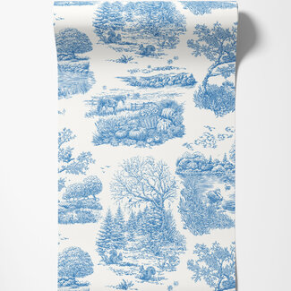Dutch Wallcoverings Dutch Wallcoverings - FC Riches of Nature- Eve Toile Cobalt - RON50127W