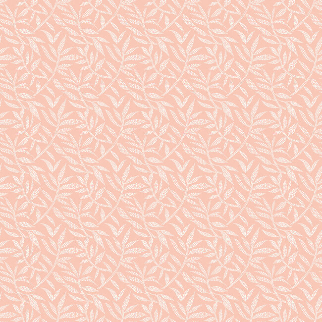 Dutch Wallcoverings Dutch Wallcoverings - FC Riches of Nature- Dotty Leaf Apricot - Vliesbehang - 10m x 50cm - RON50136W