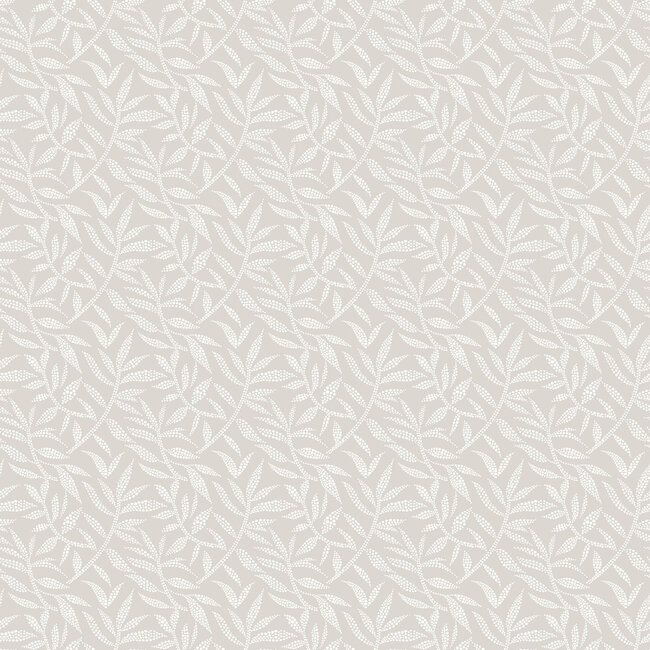 Dutch Wallcoverings Dutch Wallcoverings - FC Riches of Nature- Dotty Leaf Silver - Vliesbehang - 10m x 50cm - RON50138W