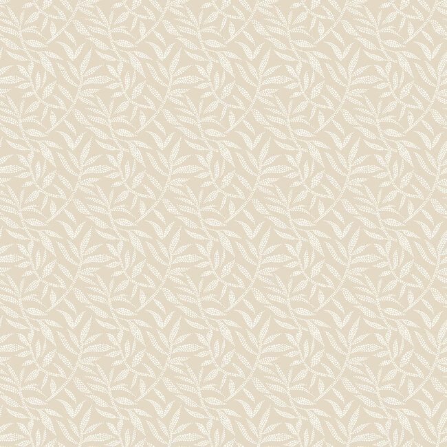 Dutch Wallcoverings Dutch Wallcoverings - FC Riches of Nature- Dotty Leaf Dark Linen - Vliesbehang - 10m x 50cm - RON50139W