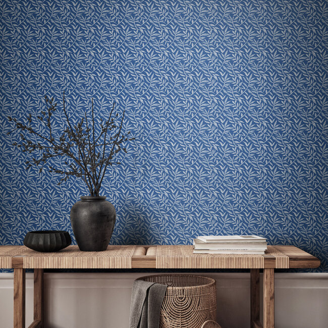 Dutch Wallcoverings Dutch Wallcoverings - FC Riches of Nature- Dotty Leaf Royal - Vliesbehang - 10m x 50cm - RON50143W